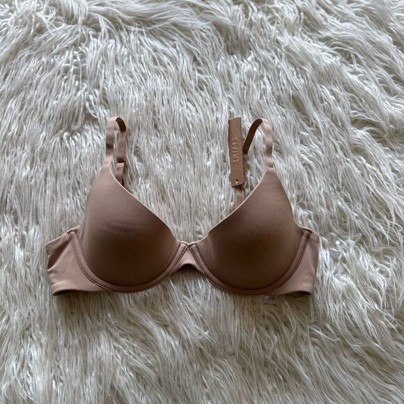 Skims Fits Everybody Plunge Bra Clay Size 36B - Picture 1 of 5